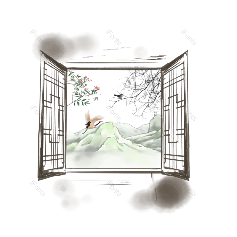 水墨图片,中国风元素,中国PNG,传统节日免抠素材